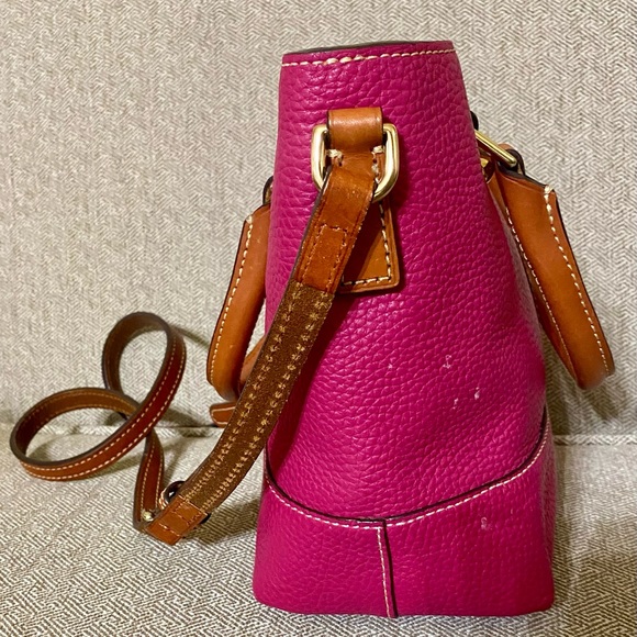 Dooney & Bourke Pink Tote with Brown Accents - Picture 6 of 8